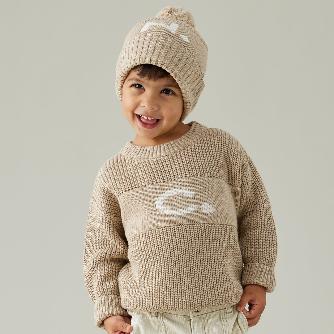 Letter Jumper in Light Camel - personalised and made to order by Namely Co, view 6