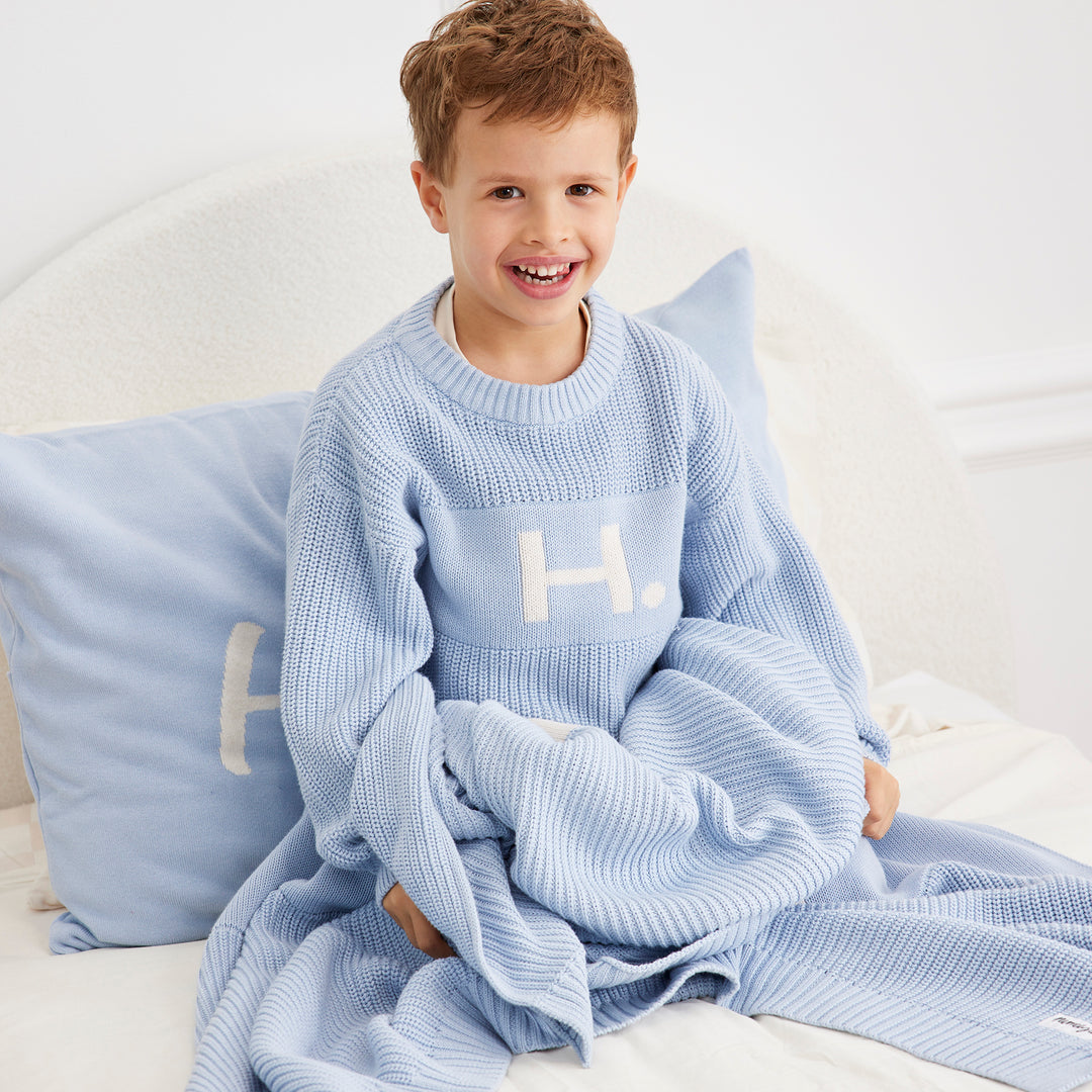 Letter Jumper in Kentucky Blue - personalised and made to order by Namely Co, view 8