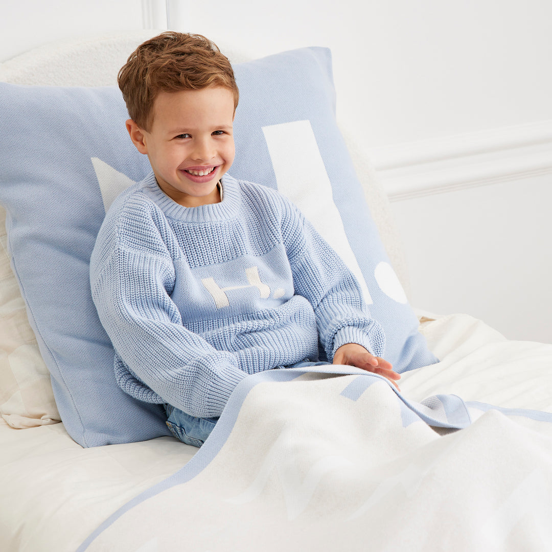 Euro Pillowcase in Kentucky Blue - personalised and made to order by Namely Co, view 3
