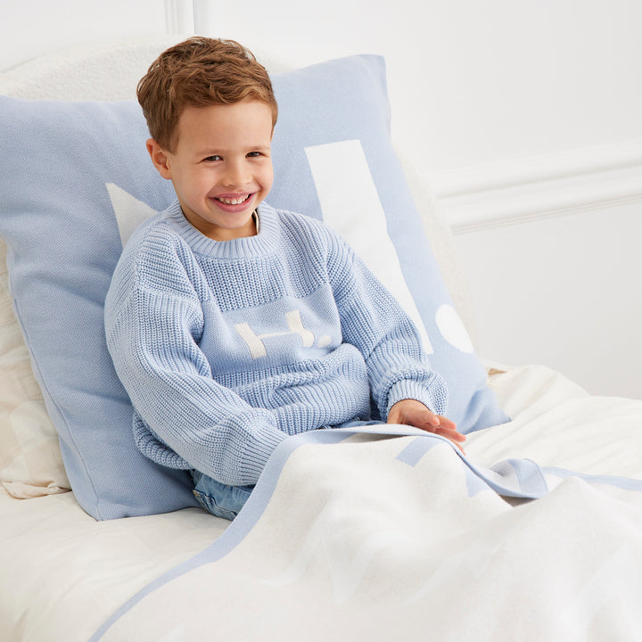Euro Pillowcase in Kentucky Blue - personalised and made to order by Namely Co, view 3