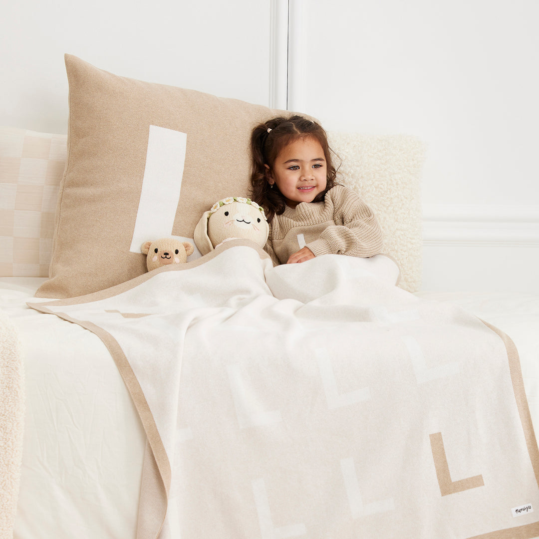 Euro Pillowcase in Light Camel - personalised and made to order by Namely Co, view 3