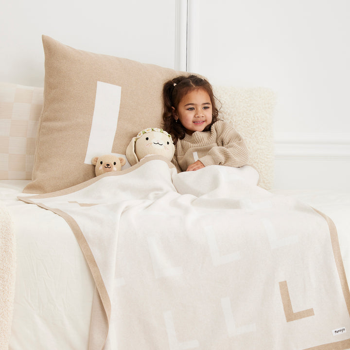 Euro Pillowcase in Light Camel - personalised and made to order by Namely Co, view 3