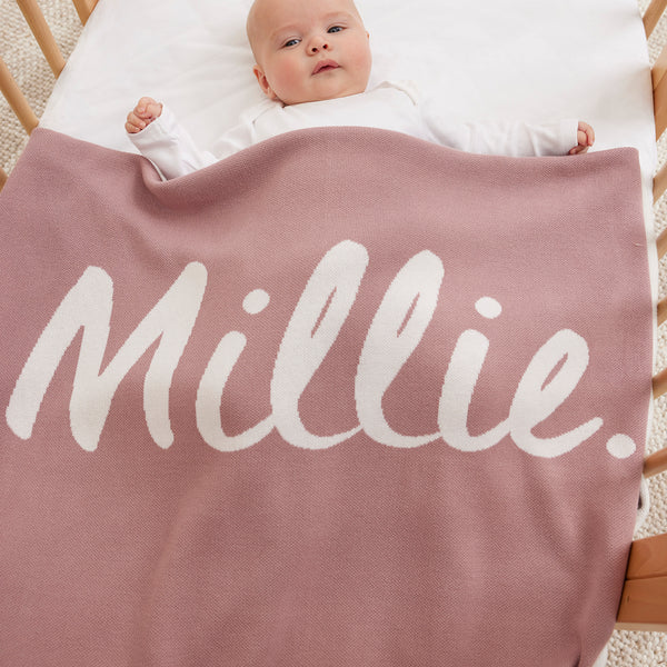 Name Blanket - Rose Bloom