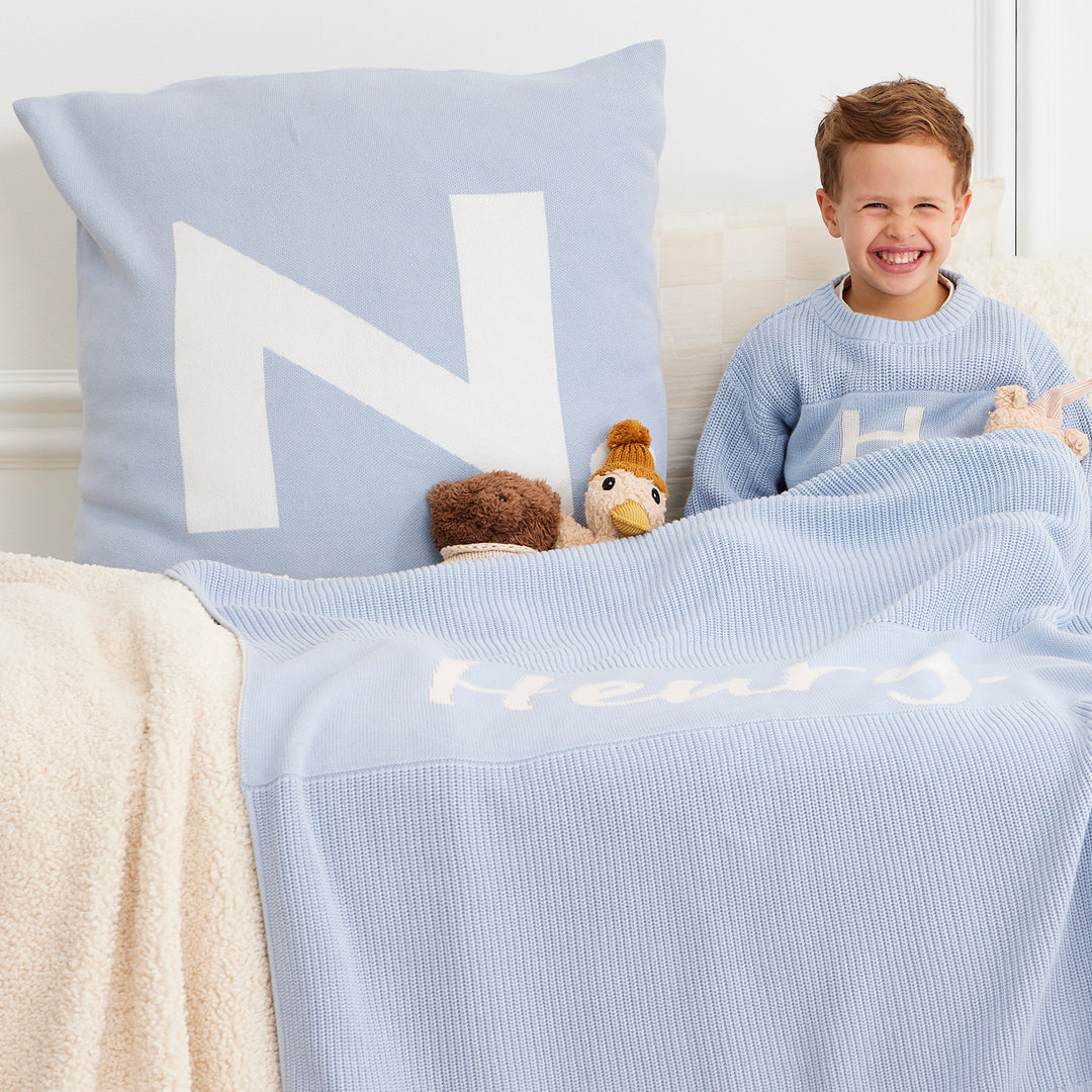 Euro Pillowcase in Kentucky Blue - personalised and made to order by Namely Co