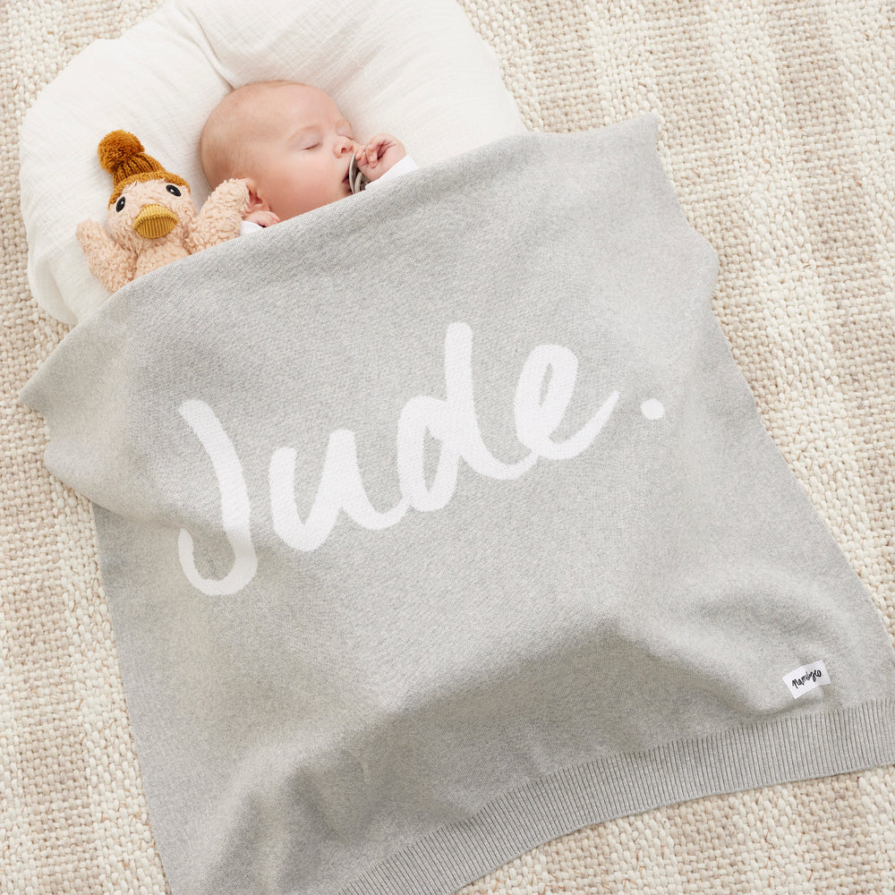 Name Blanket - Grey Marl