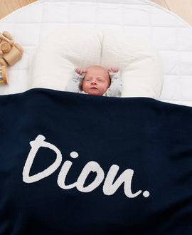 Name Blanket - Indigo Navy