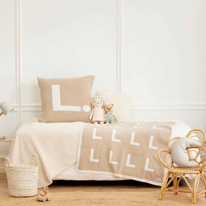 Euro Pillowcase in Light Camel - personalised and made to order by Namely Co, view 2