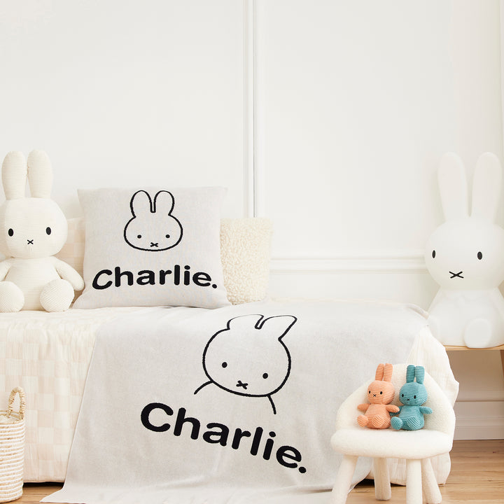 Euro Pillowcase - Miffy in Oatmeal - personalised and made to order by Namely Co, view 3