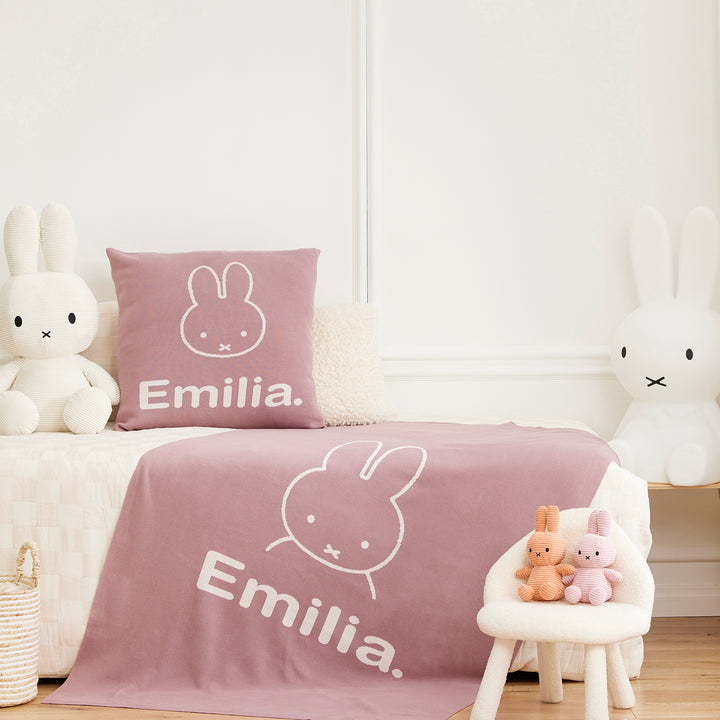 Classic Name Blanket - Miffy in Rose Bloom - personalised and made to order by Namely Co, view 4