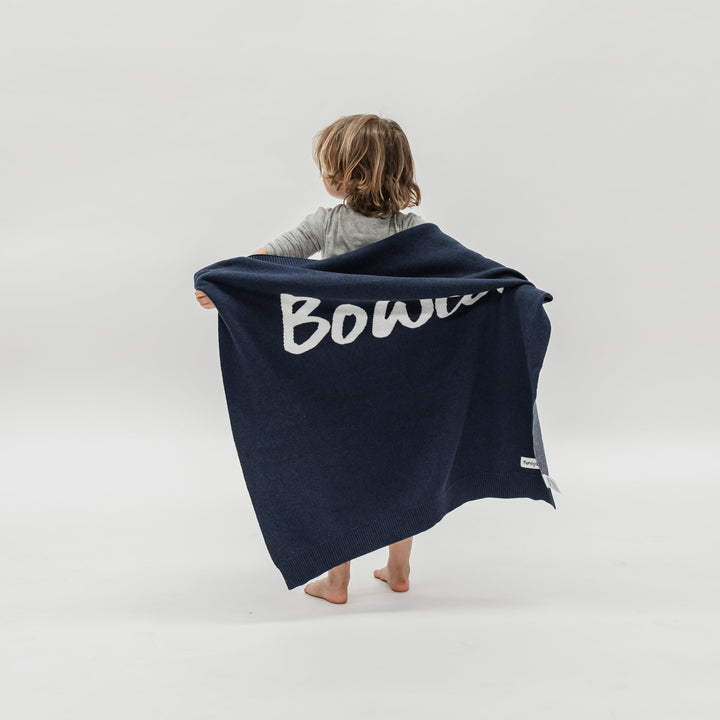 Classic Name Blanket in Navy - personalised and made to order by Namely Co, view 4