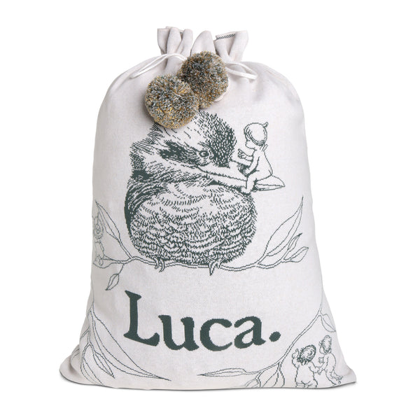 May Gibbs Kookaburra Santa Sack - Dark Forest
