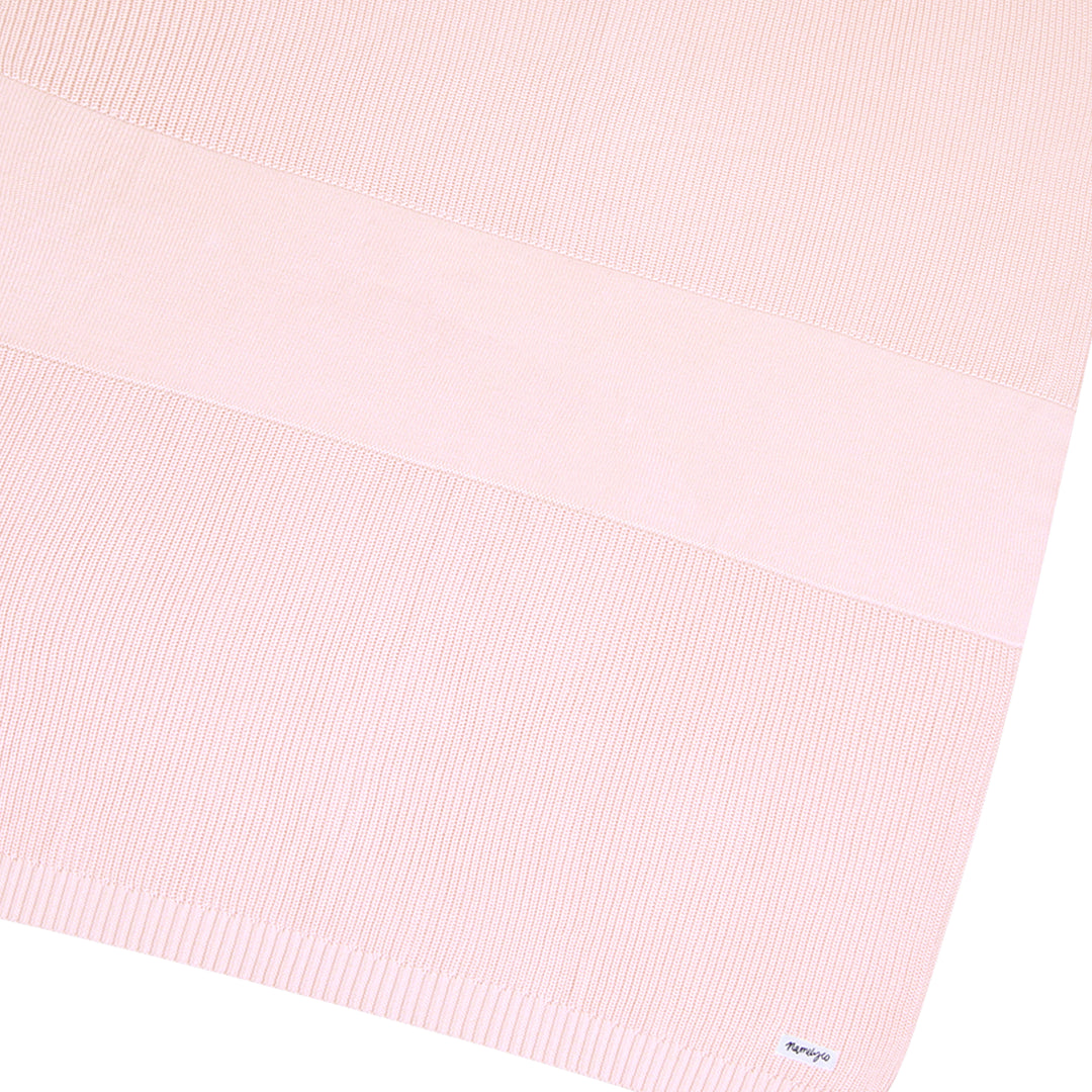 Chunky Knit Name Blanket in Pastel Pink - personalised and made to order by Namely Co, view 3