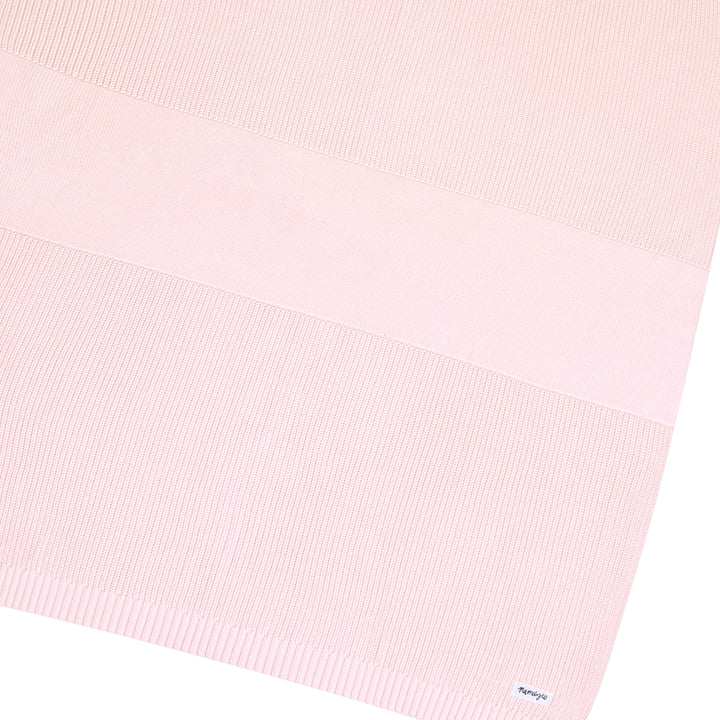 Chunky Knit Name Blanket in Pastel Pink - personalised and made to order by Namely Co, view 3