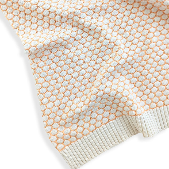 Chunky Bubble Name Blanket in Peach Nougat - personalised and made to order by Namely Co, view 5
