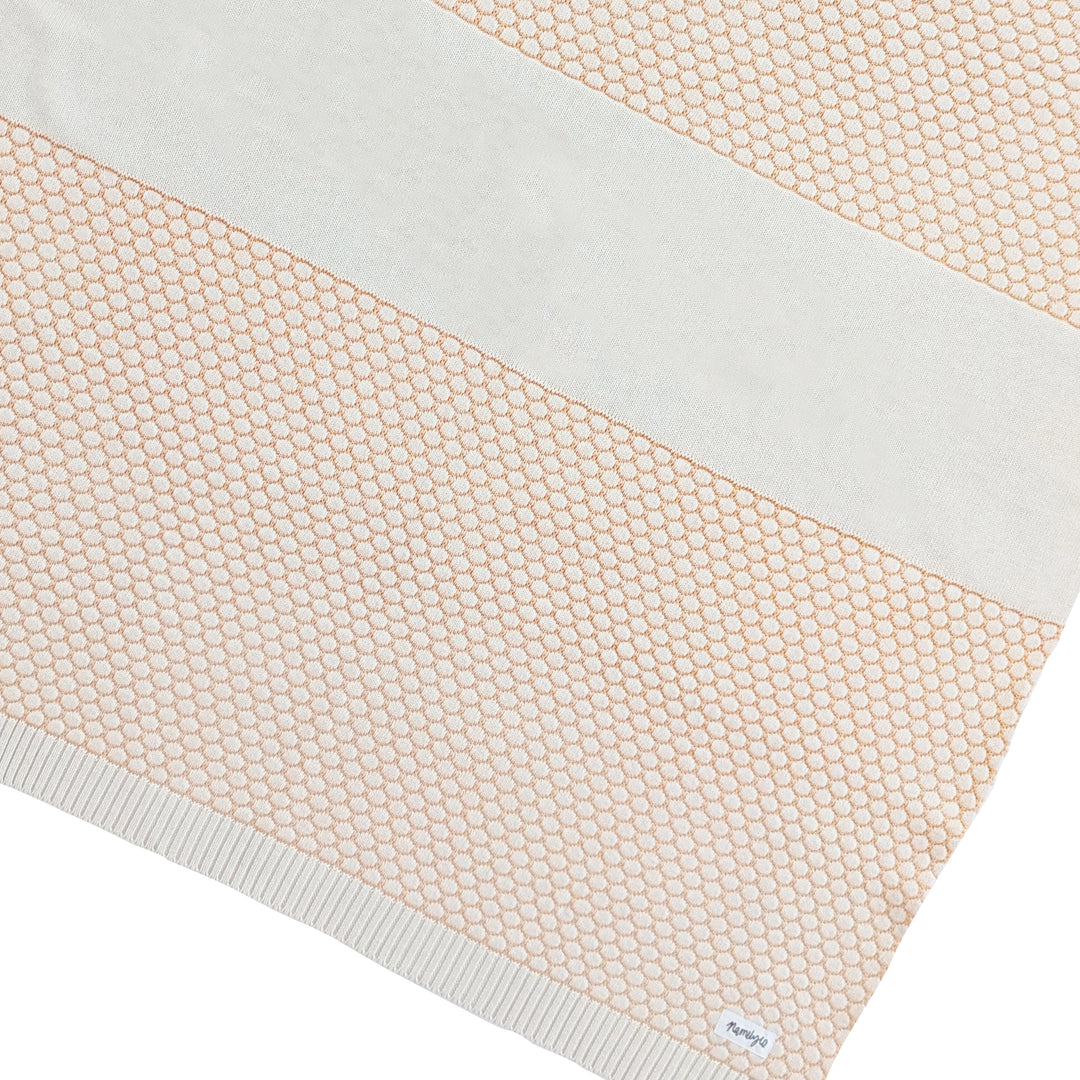 Chunky Bubble Name Blanket in Peach Nougat - personalised and made to order by Namely Co, view 7