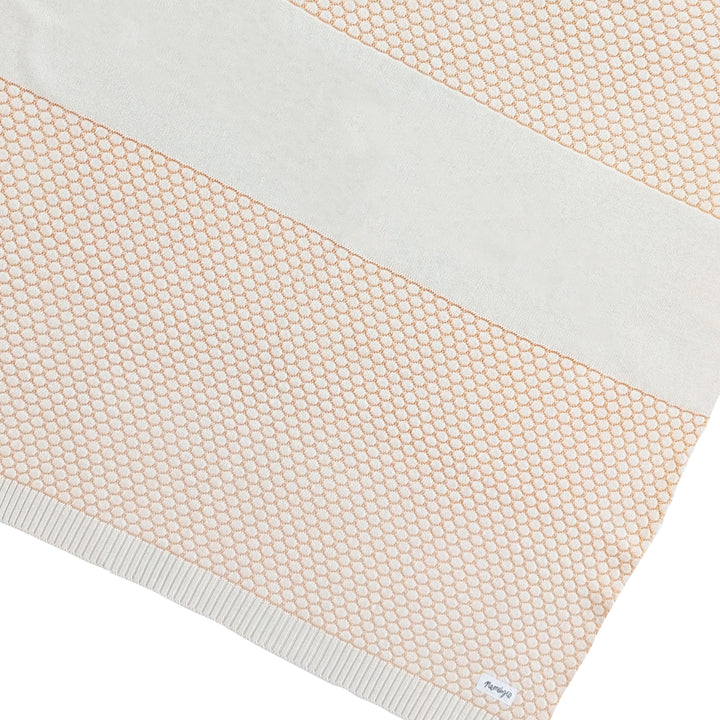 Chunky Bubble Name Blanket in Peach Nougat - personalised and made to order by Namely Co, view 7
