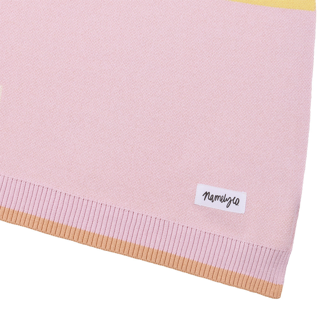 Classic Name Blanket in Daisy Stripe - personalised and made to order by Namely Co, view 6