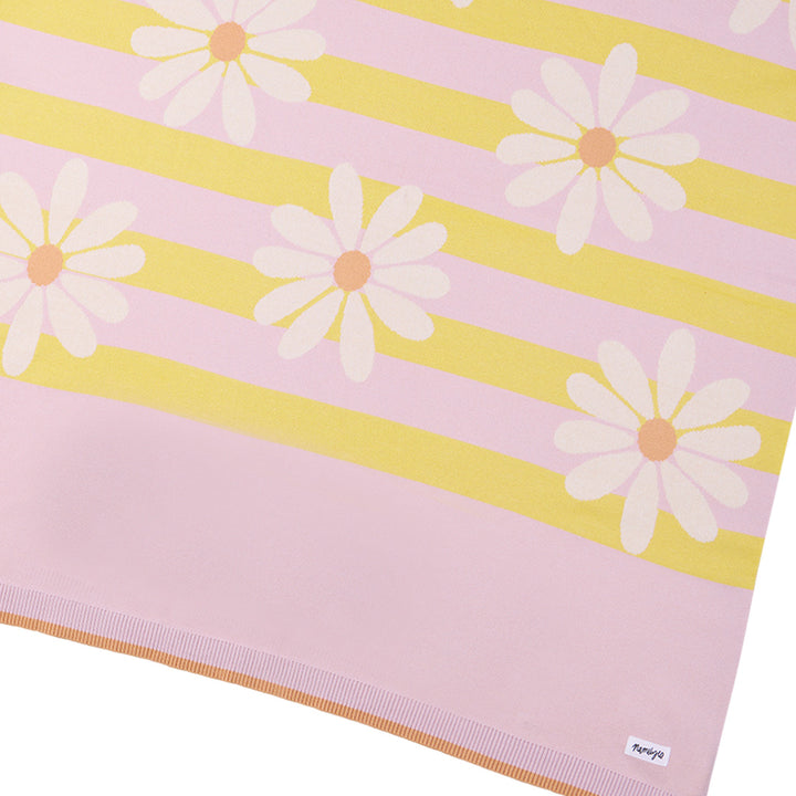 Classic Name Blanket in Daisy Stripe - personalised and made to order by Namely Co, view 7