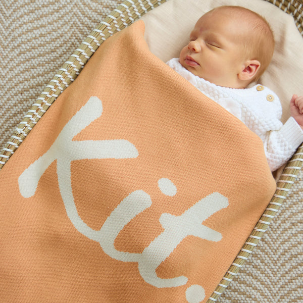 Name Blanket - Peach Nougat