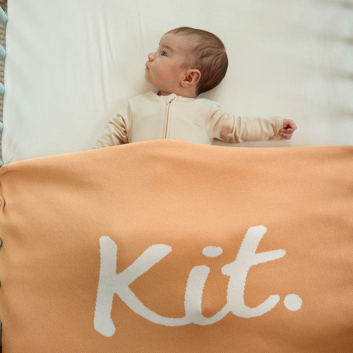 Classic Name Blanket in Peach Nougat - personalised and made to order by Namely Co, view 2