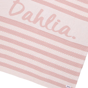 
                  
                    Load image into Gallery viewer, Bubble Stripe Name Blanket - Petal
                  
                