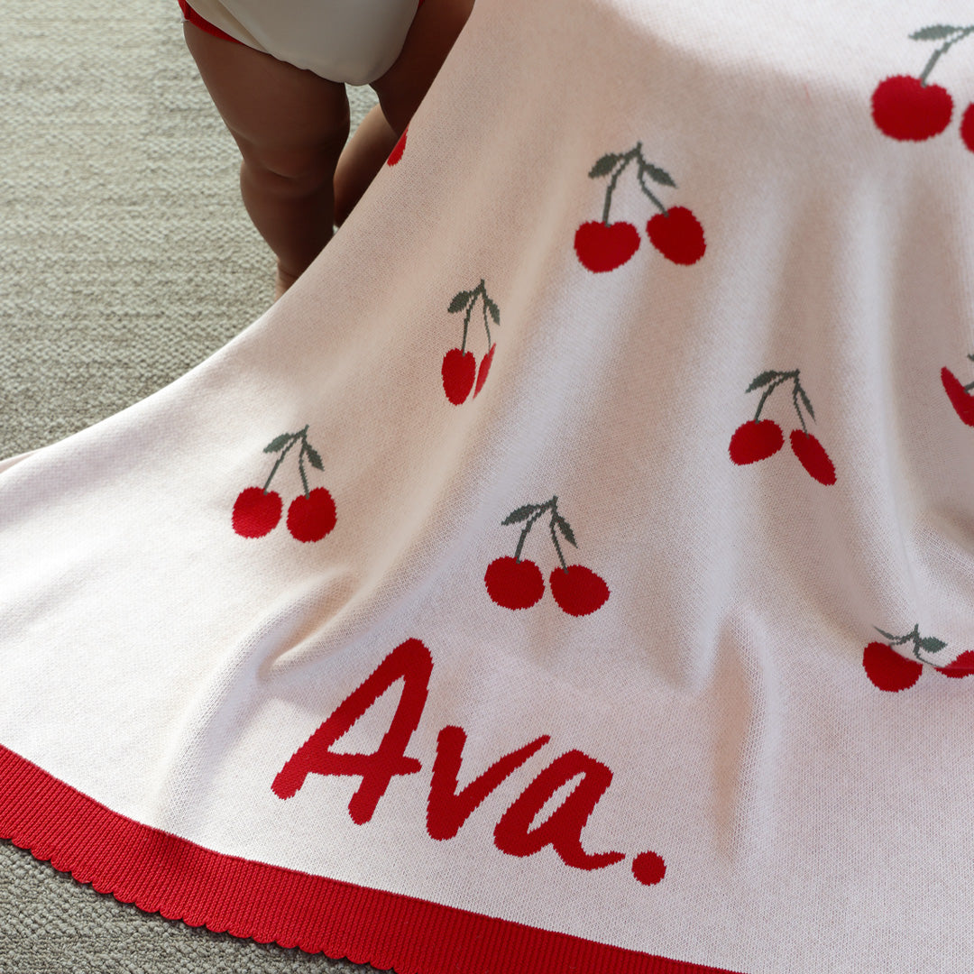 Classic Name Blanket in Cherry Pie - personalised and made to order by Namely Co, view 2