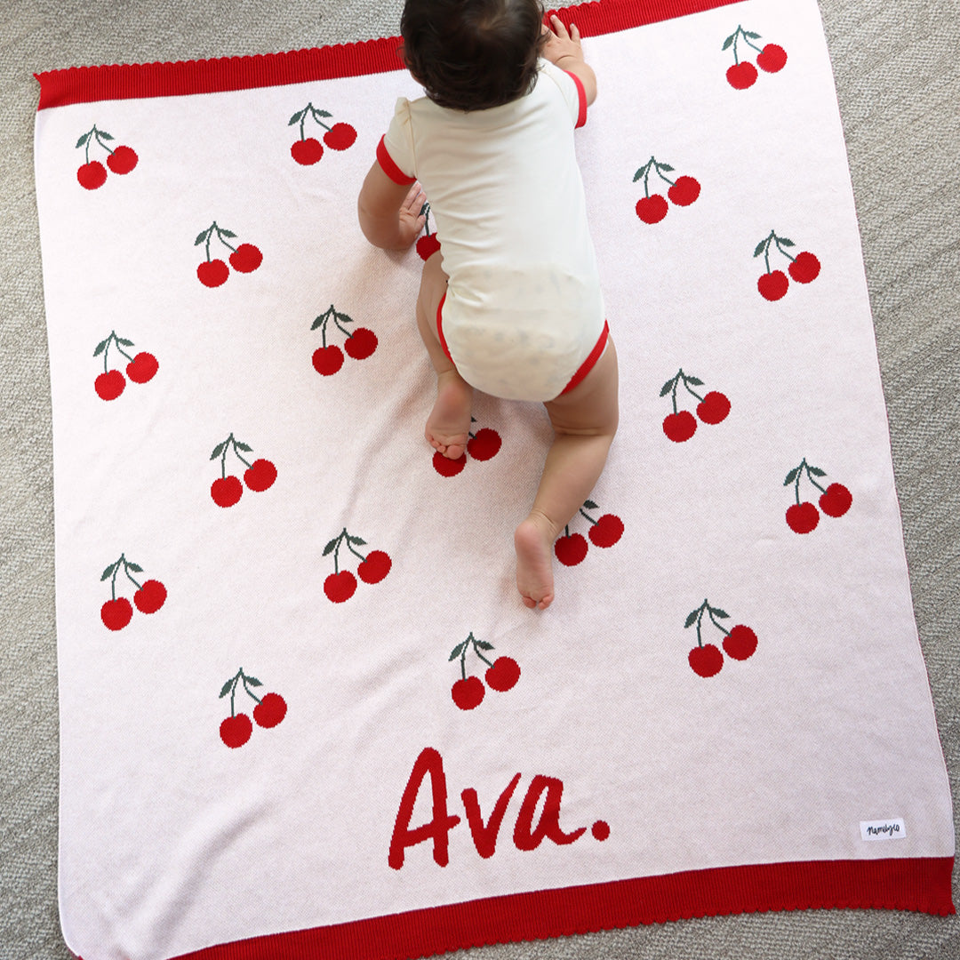 Classic Name Blanket in Cherry Pie - personalised and made to order by Namely Co, view 5