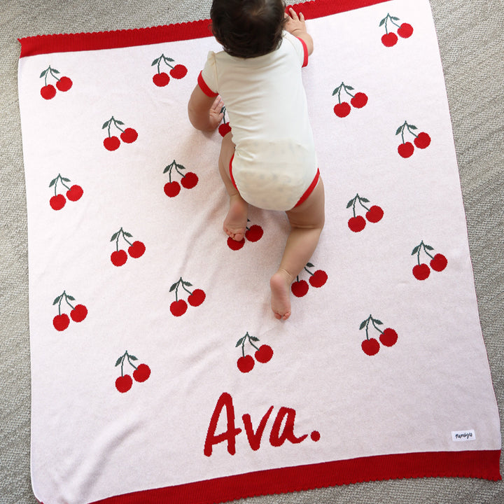 Classic Name Blanket in Cherry Pie - personalised and made to order by Namely Co, view 5