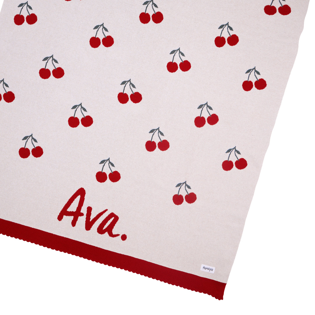 Classic Name Blanket in Cherry Pie - personalised and made to order by Namely Co, view 6