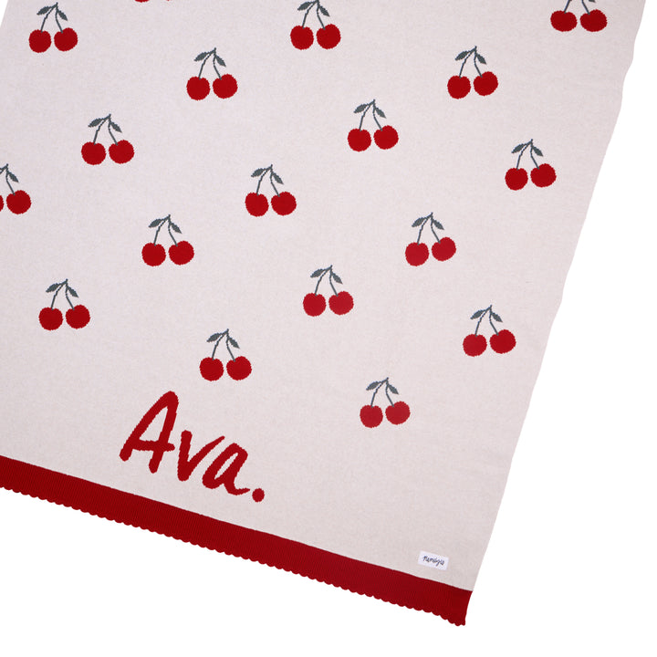 Classic Name Blanket in Cherry Pie - personalised and made to order by Namely Co, view 6