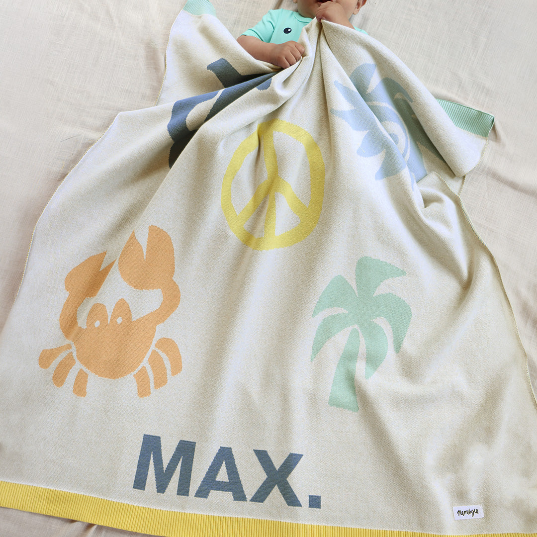 Classic Name Blanket in Good Life - personalised and made to order by Namely Co