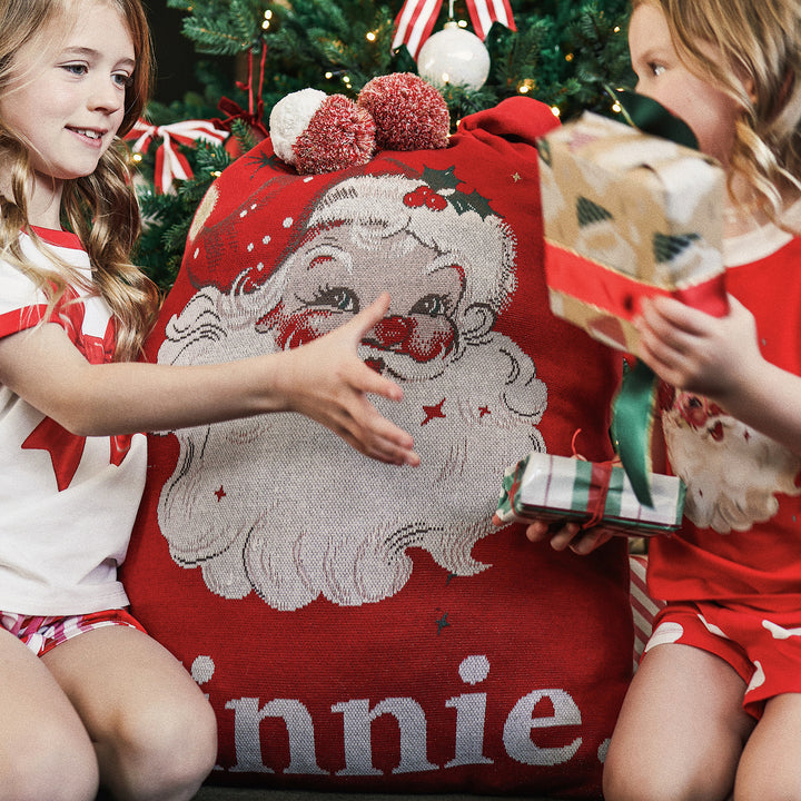 Classic Christmas Santa Sack in Vintage Santa Red - personalised and made to order by Namely Co, view 5