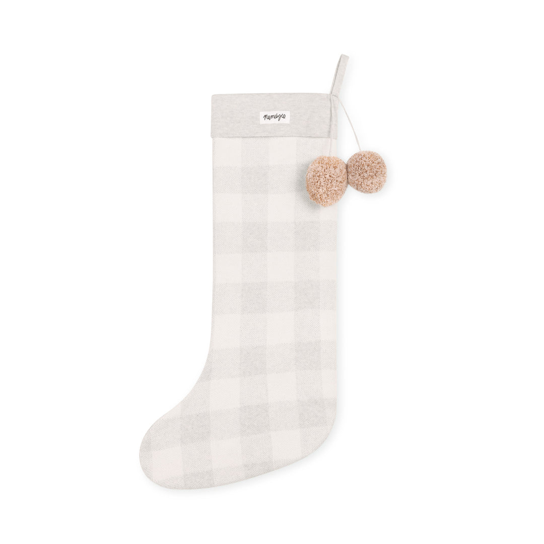 Classic Christmas Santa Stocking in Snow Marle Gingham - personalised and made to order by Namely Co, view 2