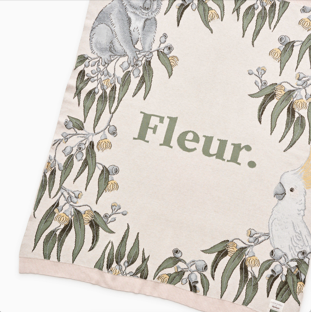 
                  
                    Load image into Gallery viewer, Fleur Harris Bush Melody Personalised Name Blanket
                  
                
