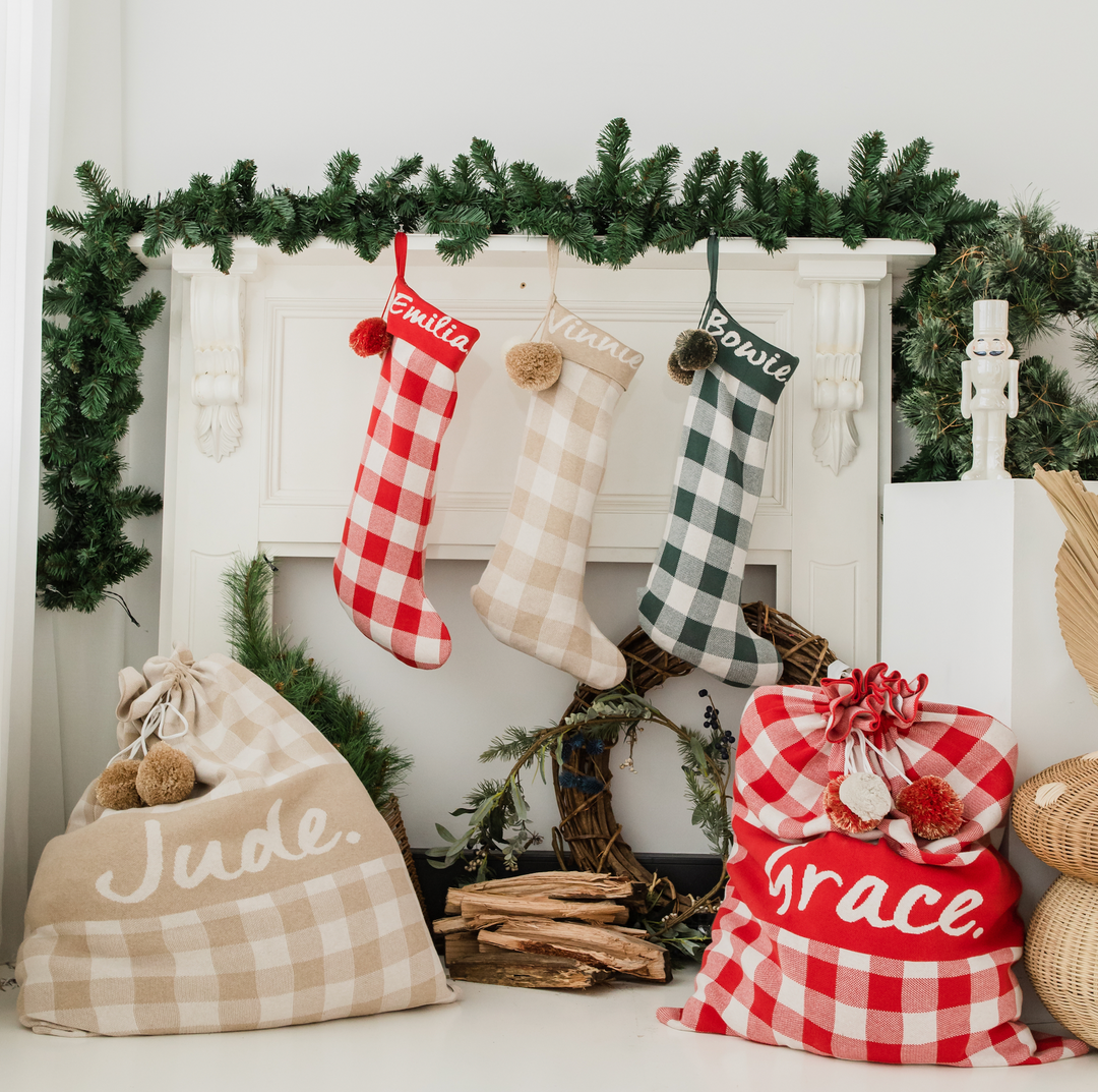 Classic Christmas Santa Sack in Red Gingham - personalised and made to order by Namely Co, view 3