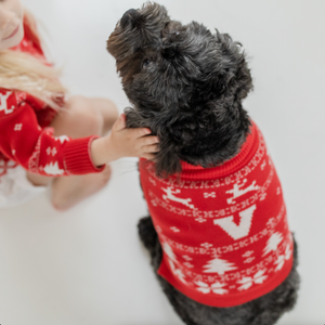 
                  
                    Load image into Gallery viewer, Knitted Furry Friend Dog Christmas Jumpers
                  
                