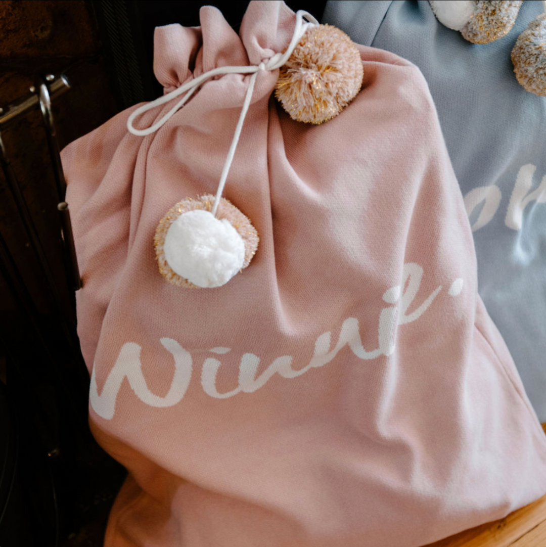 Classic Christmas Santa Sack in Ballet - personalised and made to order by Namely Co, view 5