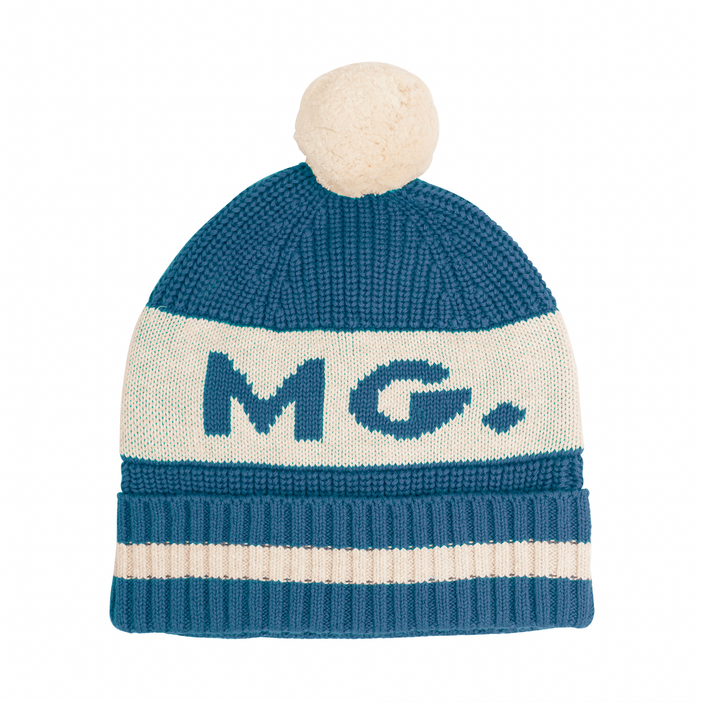 
                  
                    Load image into Gallery viewer, Chunky Beanie Cobalt Blue &amp;amp; Oatmeal
                  
                