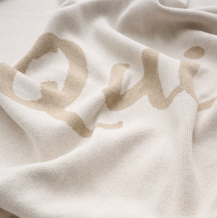 Classic Name Blanket in Oatmeal - personalised and made to order by Namely Co, view 2