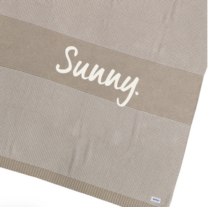 
                  
                    Load image into Gallery viewer, Sunny - Two Tone Cot Blanket - Sample
                  
                