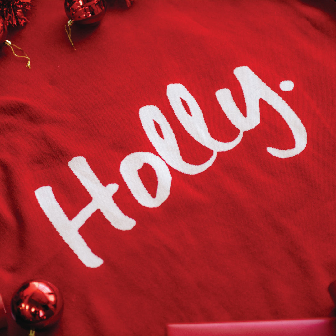 Classic Name Blanket in Red - personalised and made to order by Namely Co