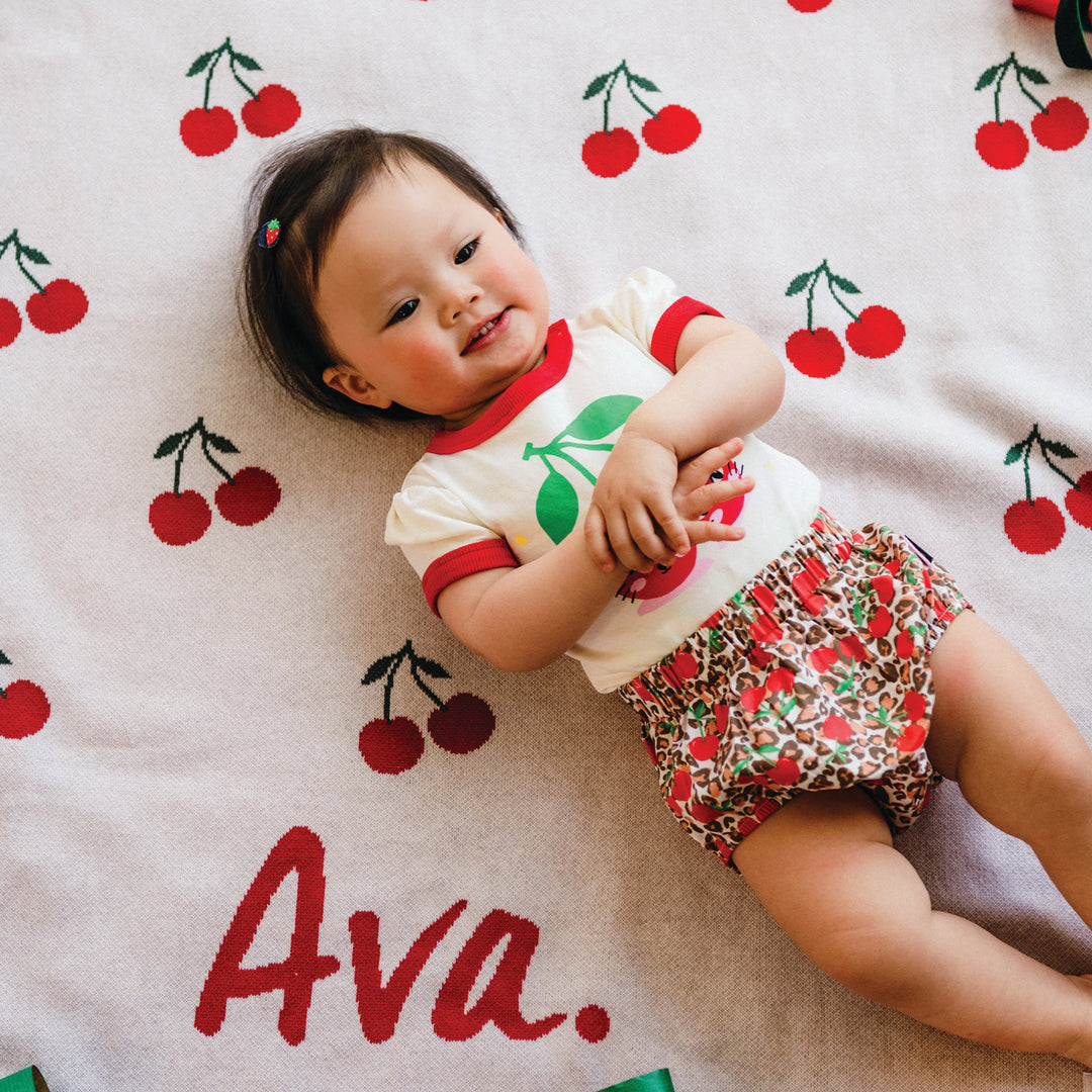 Classic Name Blanket in Cherry Pie - personalised and made to order by Namely Co, view 3