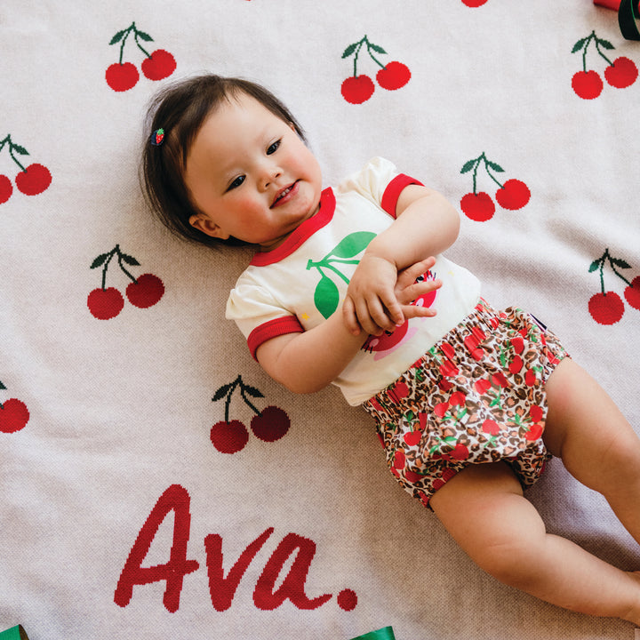 Classic Name Blanket in Cherry Pie - personalised and made to order by Namely Co, view 3
