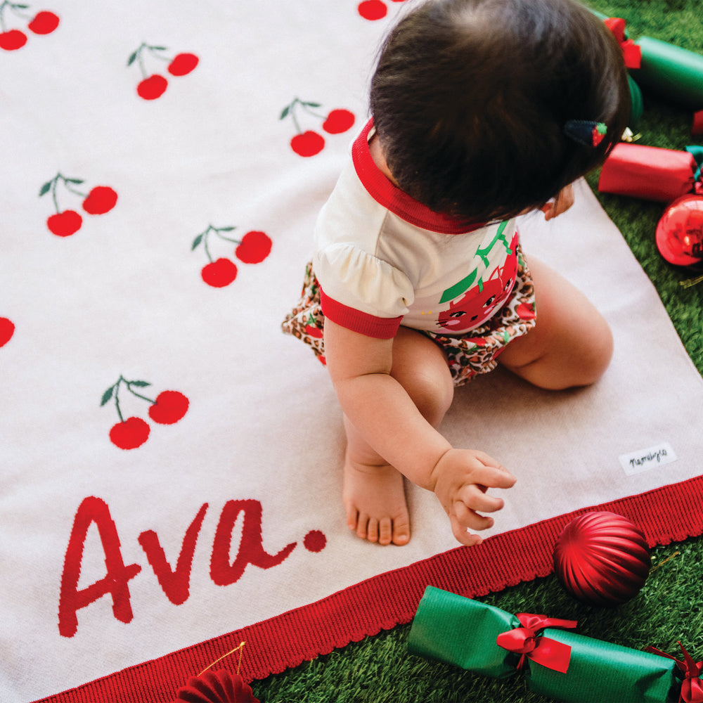 
                  
                    Load image into Gallery viewer, Cherry Pie Name Blanket
                  
                