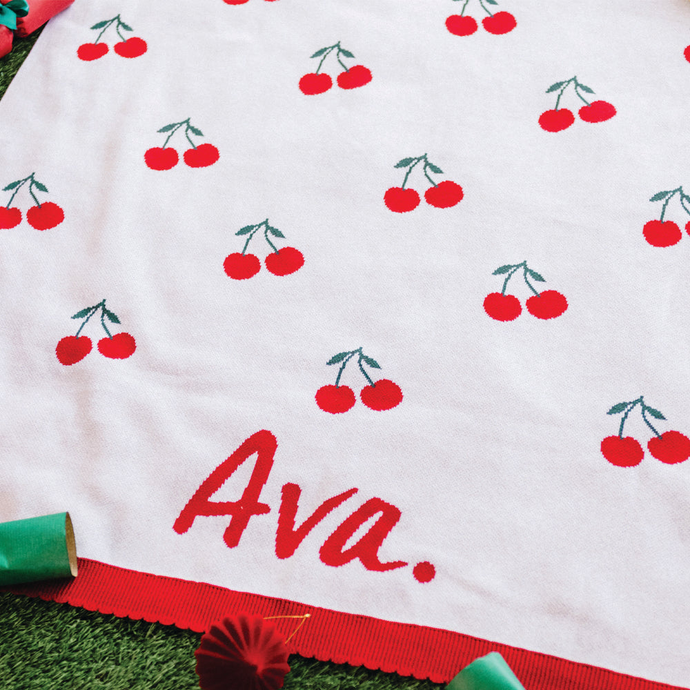 
                  
                    Load image into Gallery viewer, Cherry Pie Name Blanket
                  
                