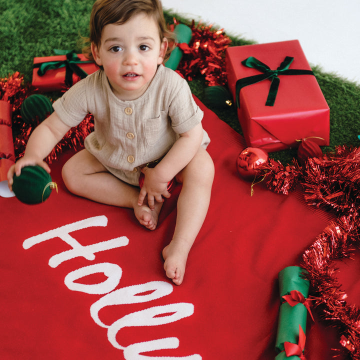 Classic Name Blanket in Red - personalised and made to order by Namely Co, view 5
