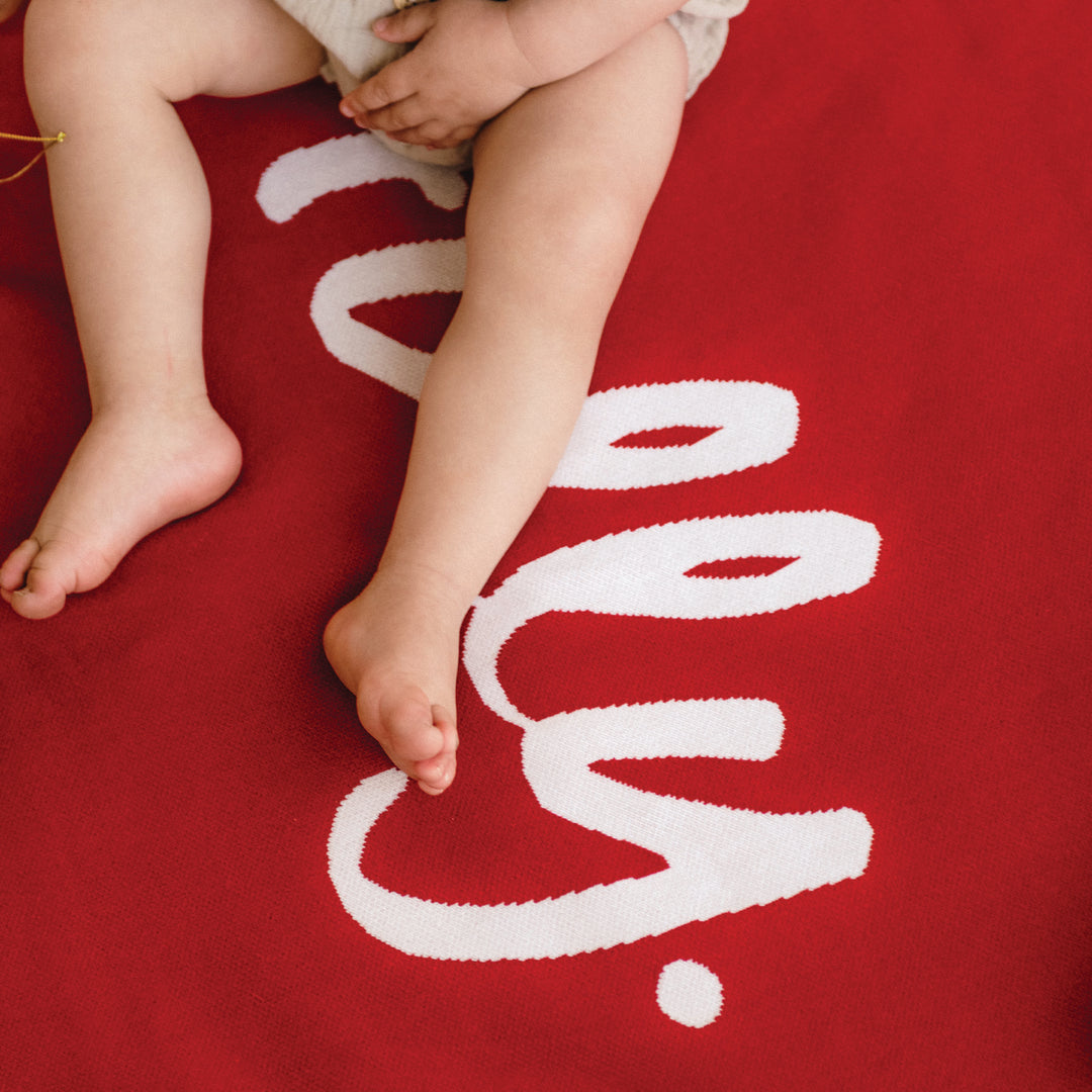 Classic Name Blanket in Red - personalised and made to order by Namely Co, view 4