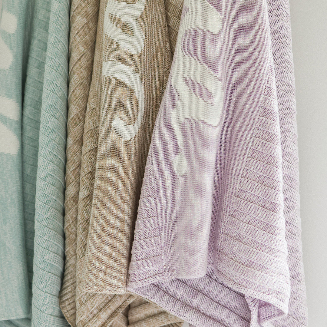 Rib Marle Name Blanket in Lilac - personalised and made to order by Namely Co, view 10