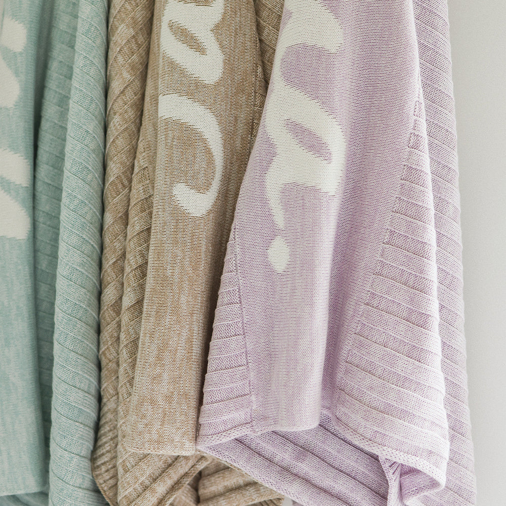 
                  
                    Load image into Gallery viewer, Rib Marle Name Blanket - Lilac
                  
                