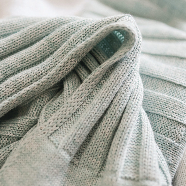 Rib Marle Name Blanket in Haze Blue - personalised and made to order by Namely Co, view 2
